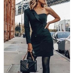 Zara Black Asymmetrical Dress